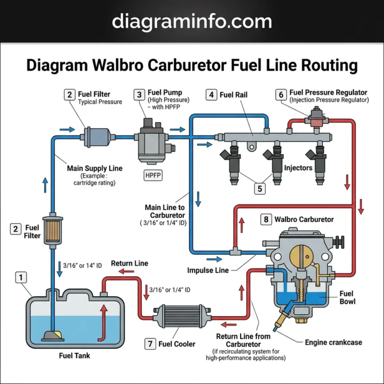 diagram walbro carburetor fuel line routing diagram with labeled components and explanations