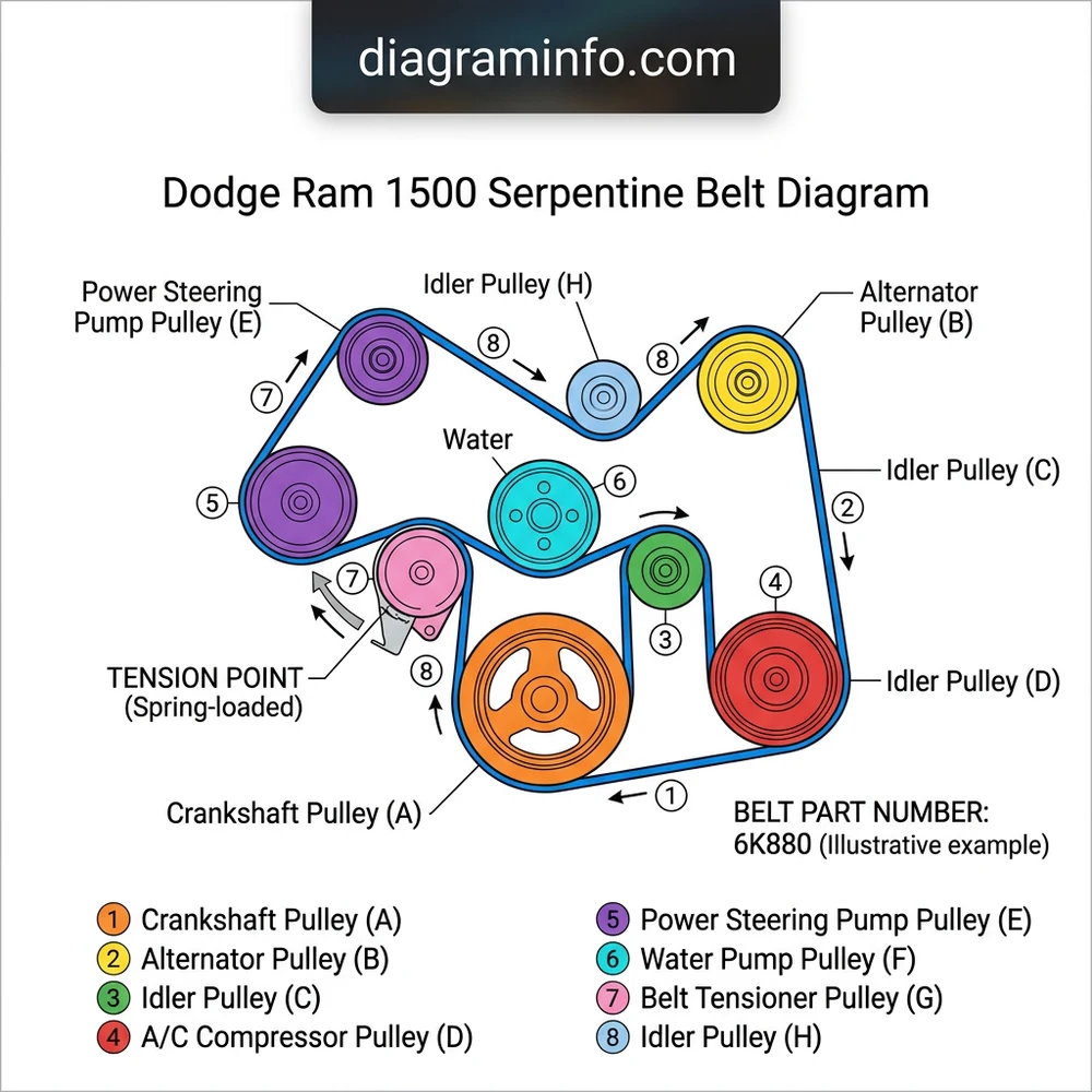 Dodge Ram 1500 Serpentine Belt Diagram: Routing Guide 2026