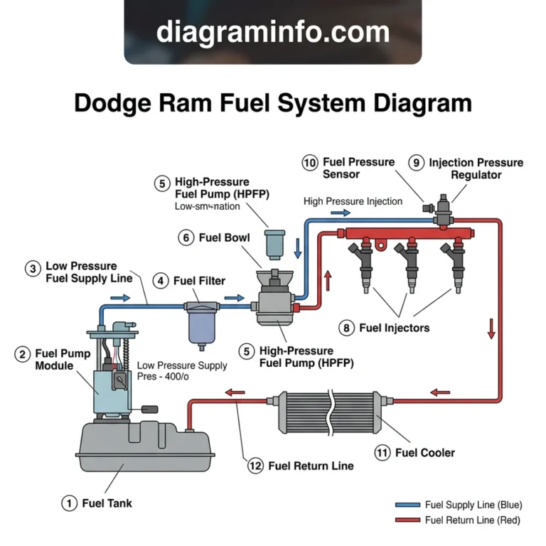 dodge ram fuel system diagram diagram with labeled components and explanations