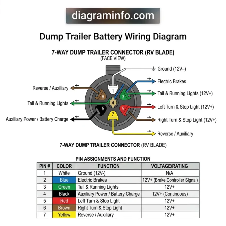 dump trailer battery wiring diagram diagram with labeled components and explanations