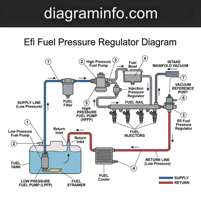 efi fuel pressure regulator diagram diagram with labeled components and explanations