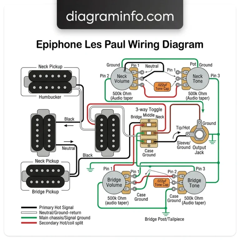 epiphone les paul wiring diagram diagram with labeled components and explanations