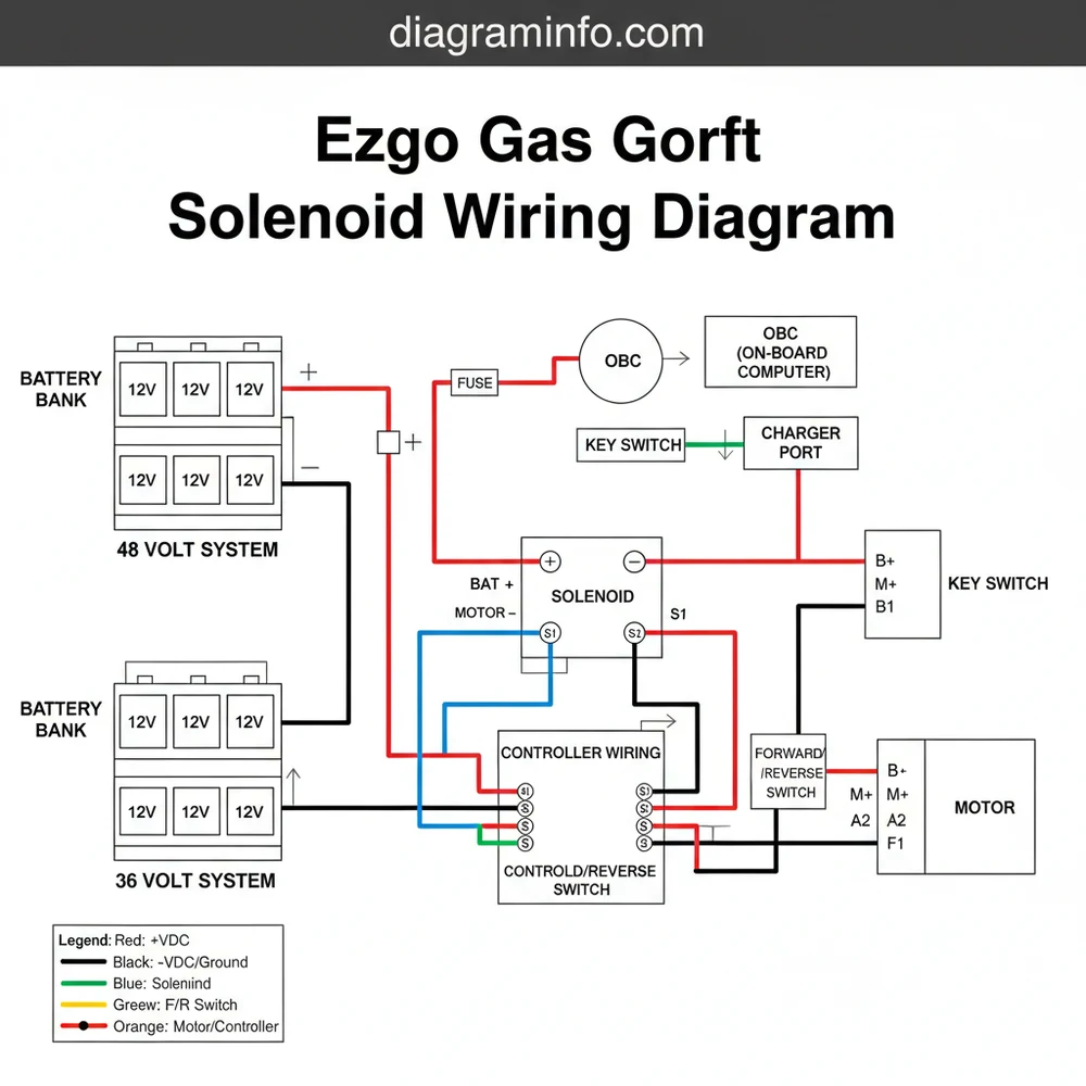 EZGO Gas Golf Cart Solenoid Wiring Diagram 2026: Troubleshooting