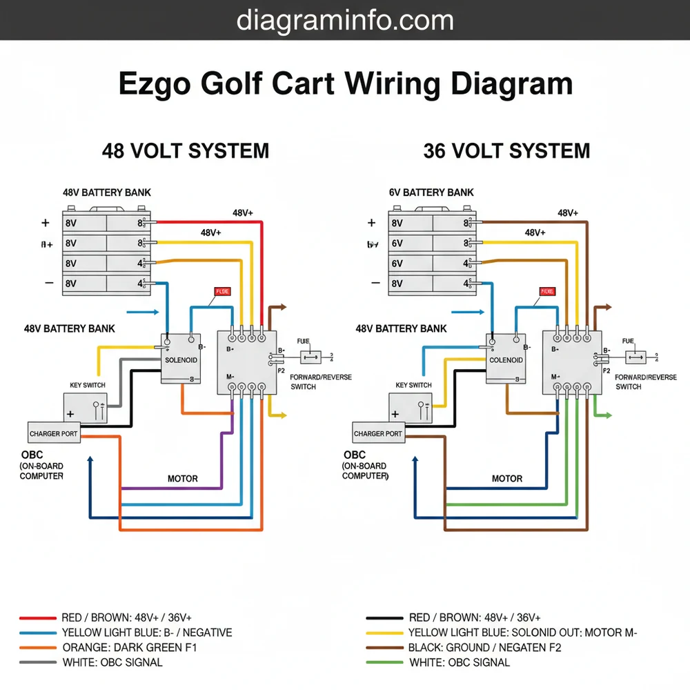 ezgo golf cart wiring diagram diagram with labeled components and explanations
