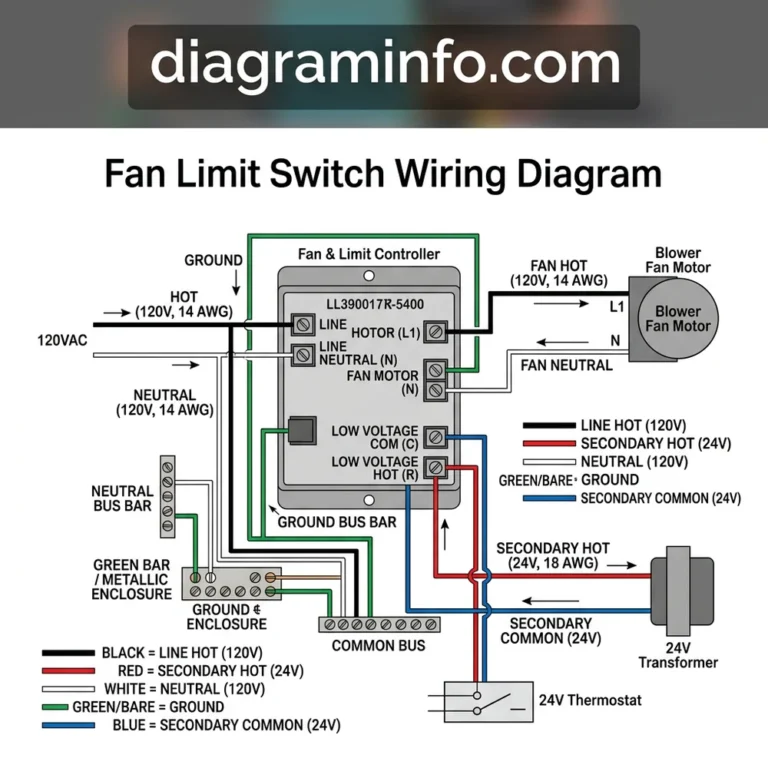 fan limit switch wiring diagram diagram with labeled components and explanations