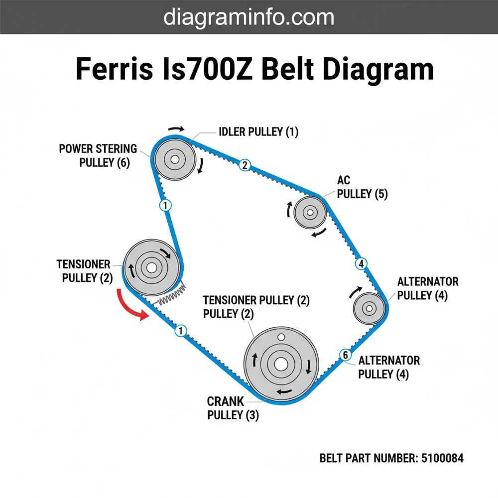 ferris is700z belt diagram diagram with labeled components and explanations