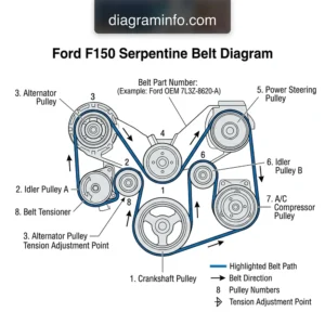 ford f150 serpentine belt diagram diagram with labeled components and explanations