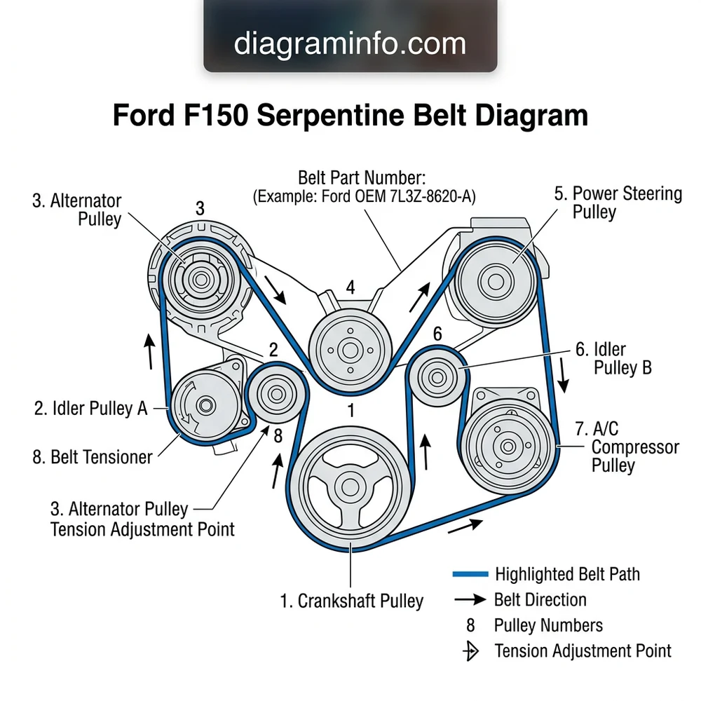 Ford F-150 Serpentine Belt Diagram 2026: Proper Routing Guide