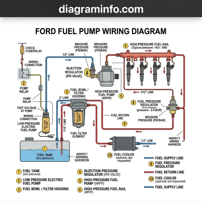 ford fuel pump wiring diagram diagram with labeled components and explanations