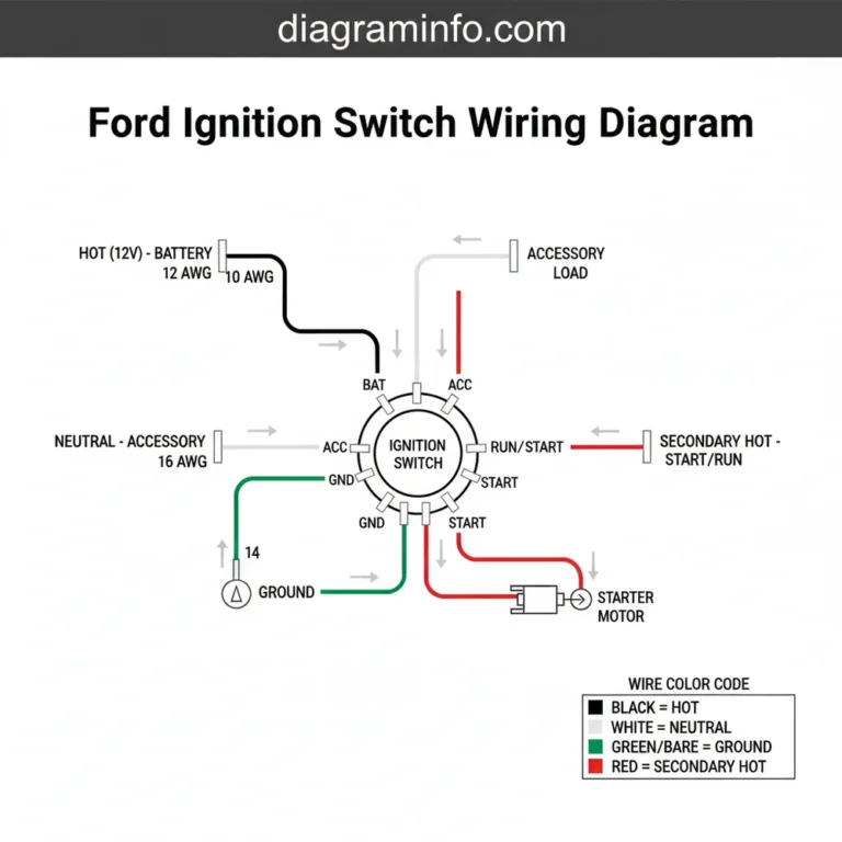 ford ignition switch wiring diagram diagram with labeled components and explanations