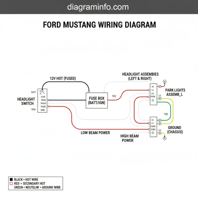 ford mustang wiring diagram diagram with labeled components and explanations