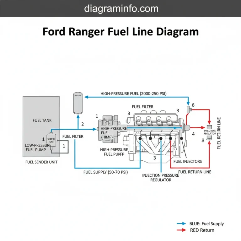 ford ranger fuel line diagram diagram with labeled components and explanations