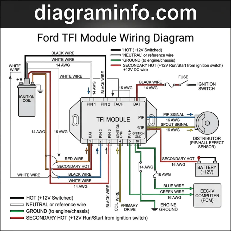 ford tfi module wiring diagram diagram with labeled components and explanations