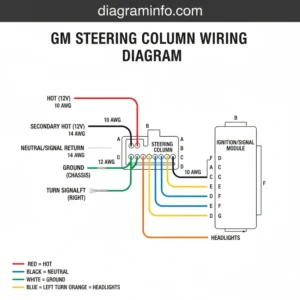 gm steering column wiring diagram diagram with labeled components and explanations