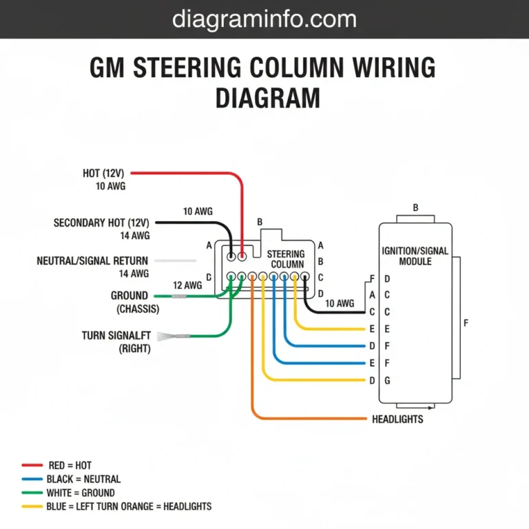 gm steering column wiring diagram diagram with labeled components and explanations