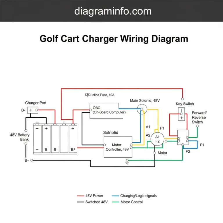 golf cart charger wiring diagram diagram with labeled components and explanations