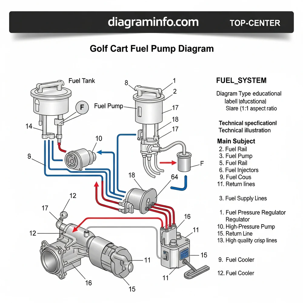 golf cart fuel pump diagram diagram with labeled components and explanations