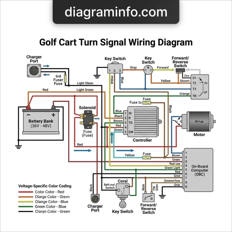 golf cart turn signal wiring diagram diagram with labeled components and explanations