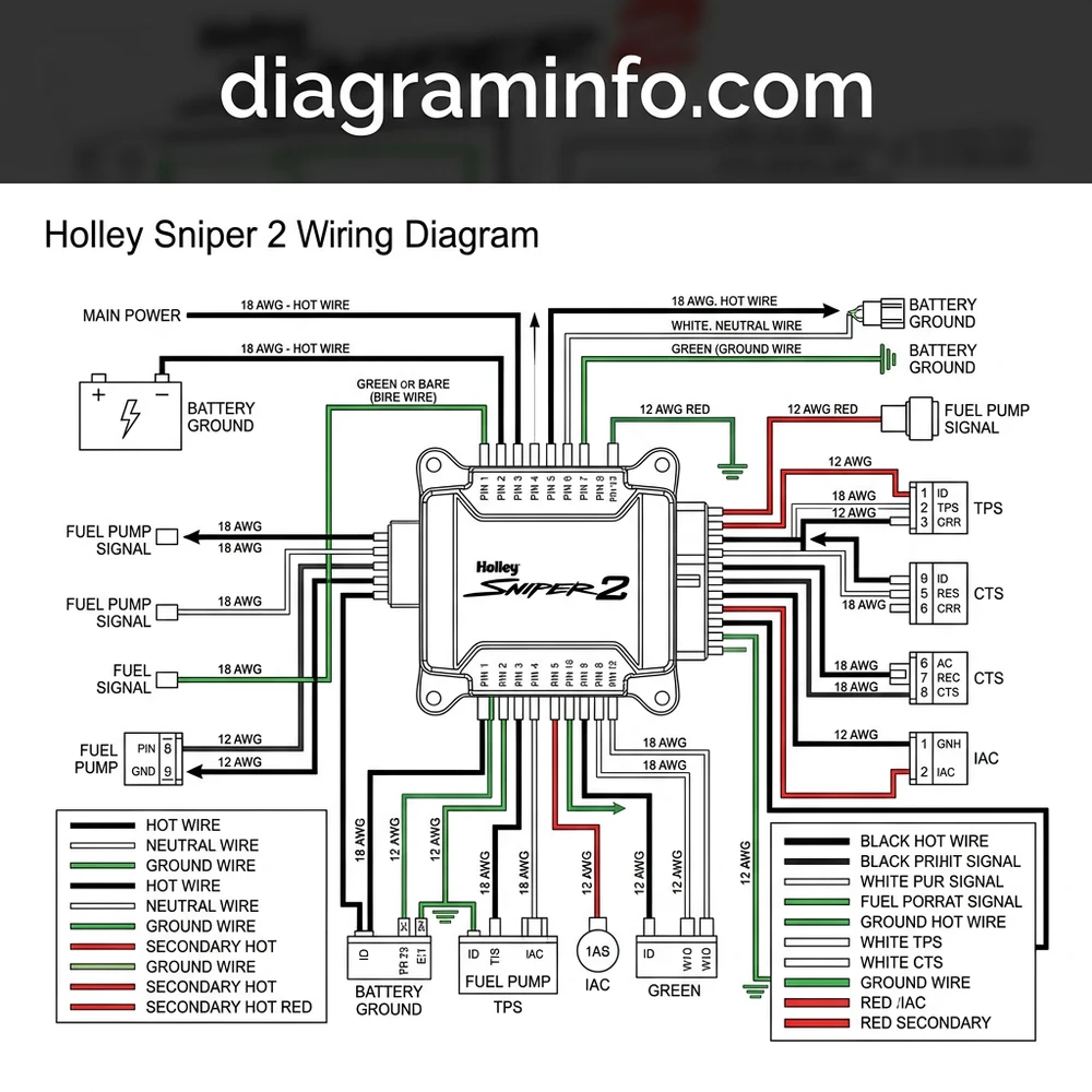 holley sniper 2 wiring diagram diagram with labeled components and explanations