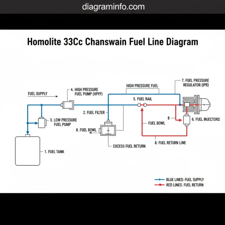 homelite 33cc chainsaw fuel line diagram diagram with labeled components and explanations
