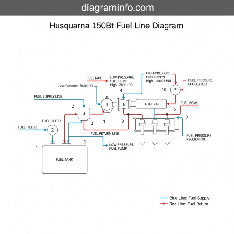 husqvarna 150bt fuel line diagram diagram with labeled components and explanations