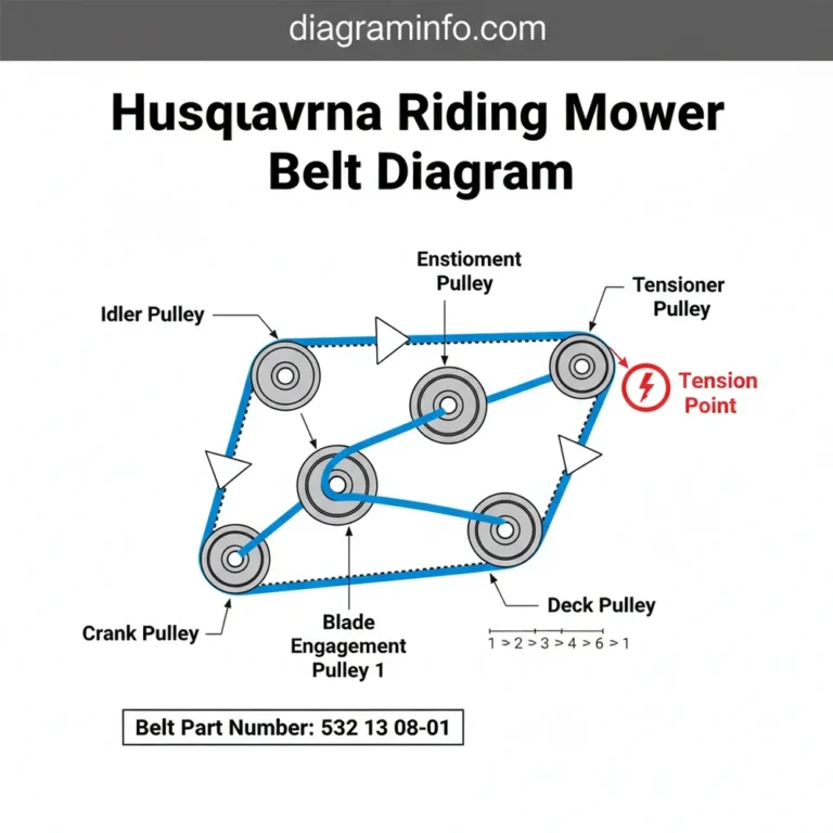 husqvarna riding mower belt diagram diagram with labeled components and explanations