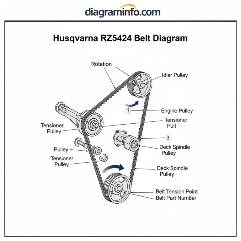 husqvarna rz5424 belt diagram diagram with labeled components and explanations
