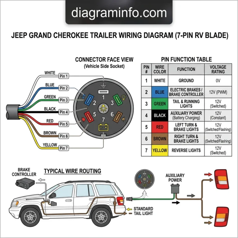jeep grand cherokee trailer wiring diagram diagram with labeled components and explanations