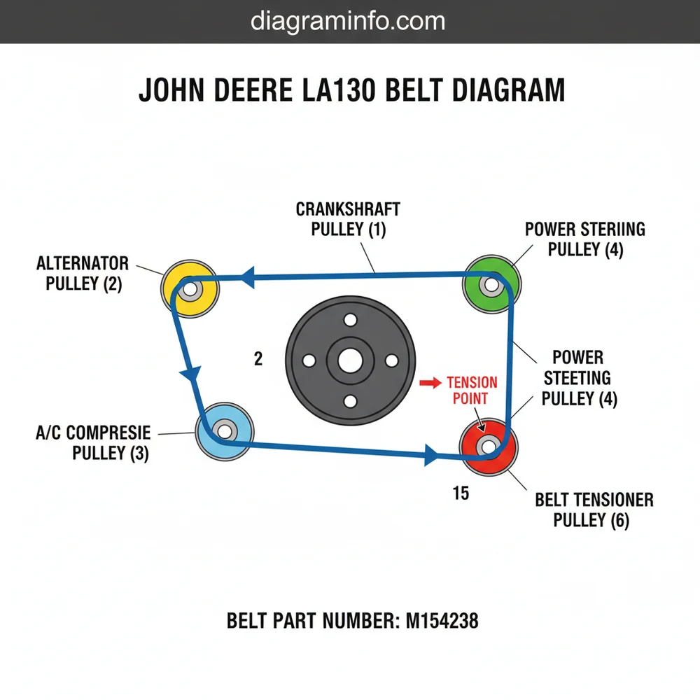 john deere la130 belt diagram diagram with labeled components and explanations