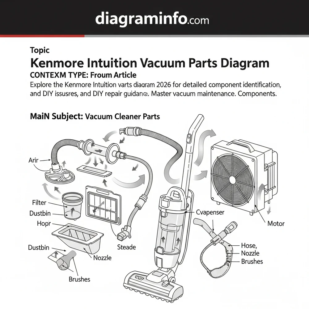 kenmore intuition vacuum parts diagram diagram with labeled components and explanations