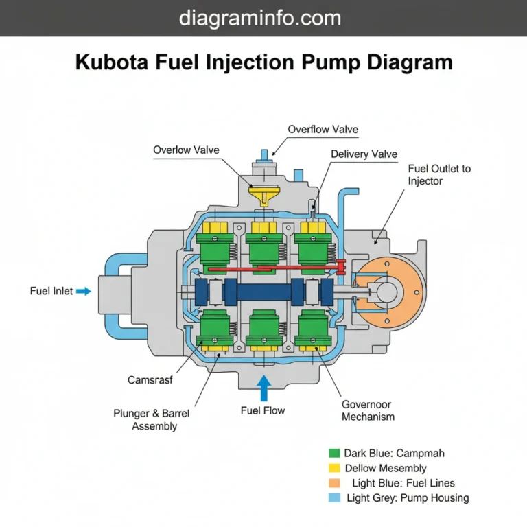 kubota fuel injection pump diagram diagram with labeled components and explanations