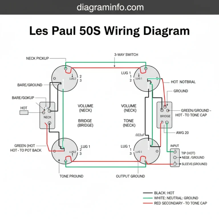 les paul 50s wiring diagram diagram with labeled components and explanations