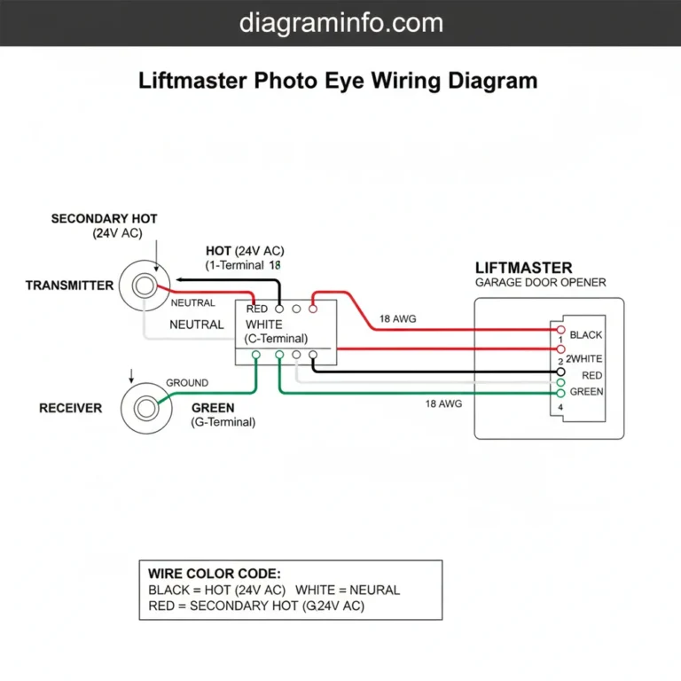 liftmaster photo eye wiring diagram diagram with labeled components and explanations