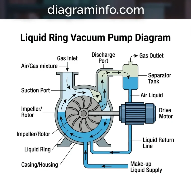 liquid ring vacuum pump diagram diagram with labeled components and explanations