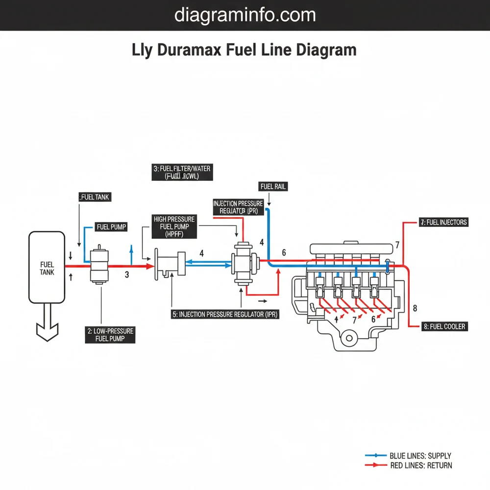 lly duramax fuel line diagram diagram with labeled components and explanations