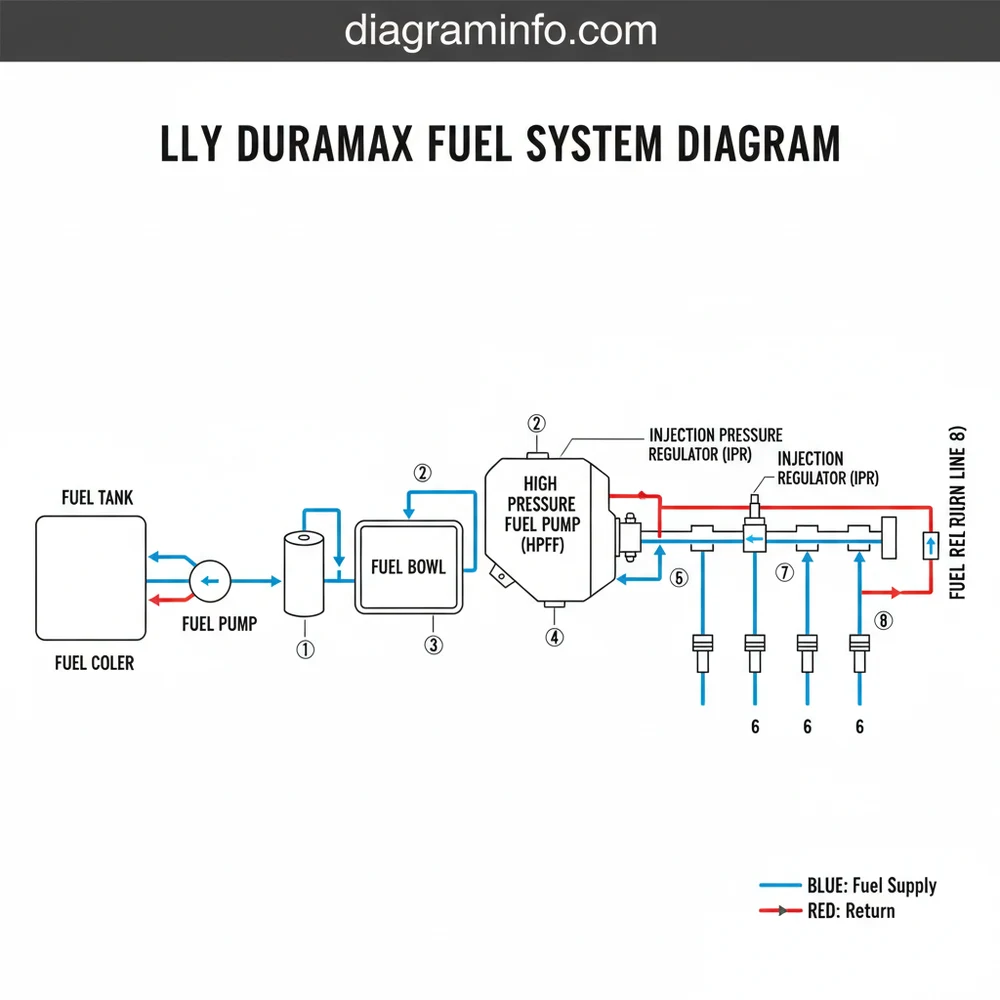 lly duramax fuel system diagram diagram with labeled components and explanations