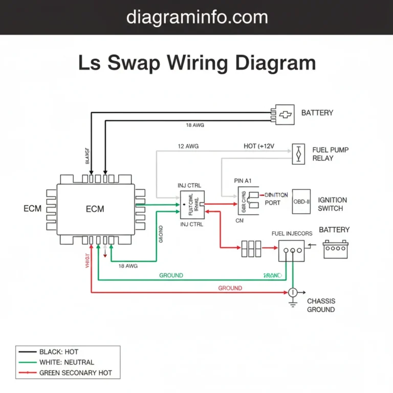 ls swap wiring diagram diagram with labeled components and explanations
