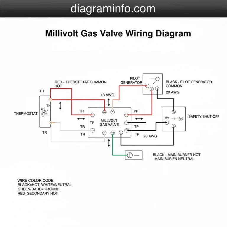 millivolt gas valve wiring diagram diagram with labeled components and explanations