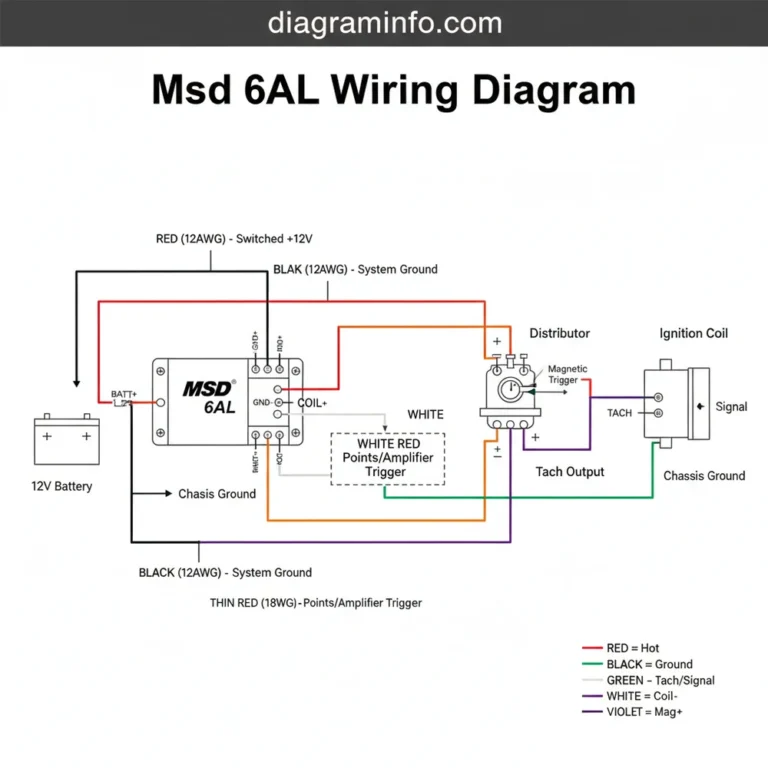 msd 6al wiring diagram diagram with labeled components and explanations