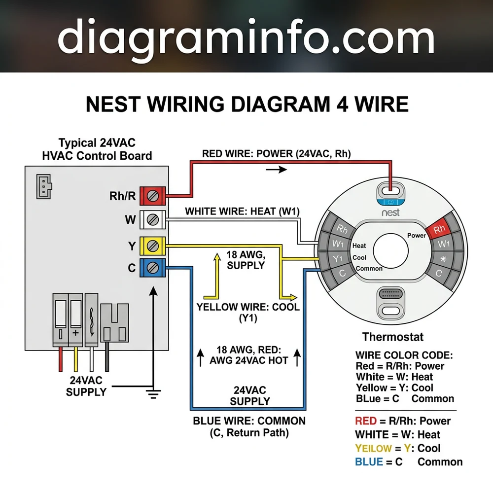 Nest 4-Wire Wiring Diagram 2026: Complete Connection Guide