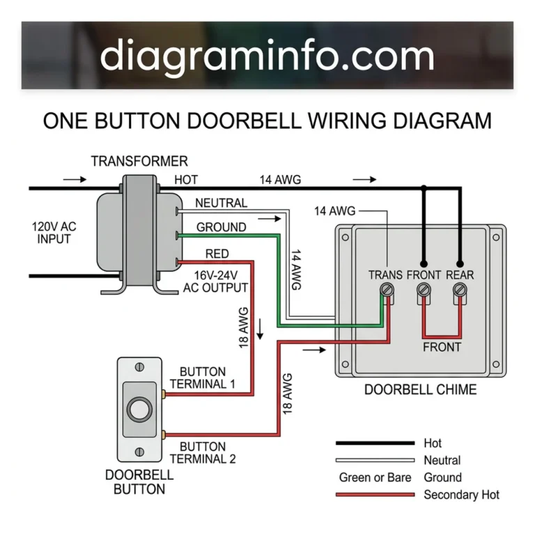 one button doorbell wiring diagram diagram with labeled components and explanations