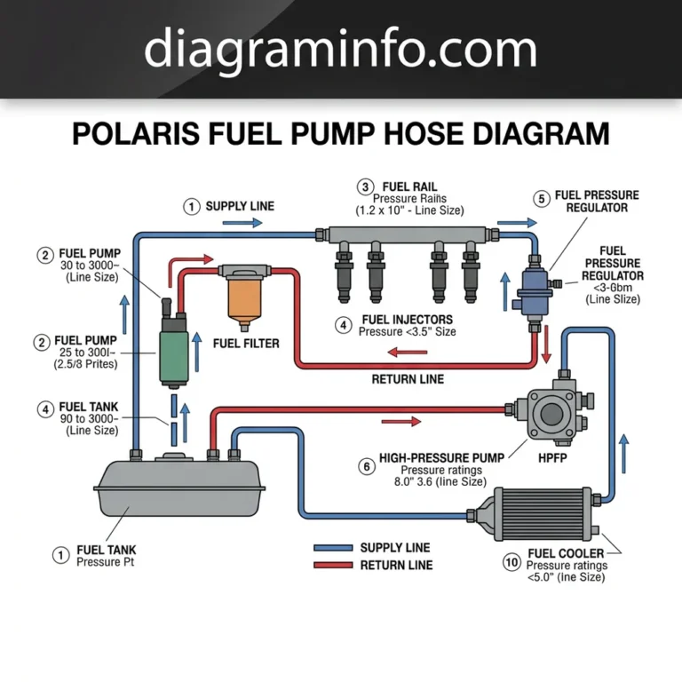 polaris fuel pump hose diagram diagram with labeled components and explanations