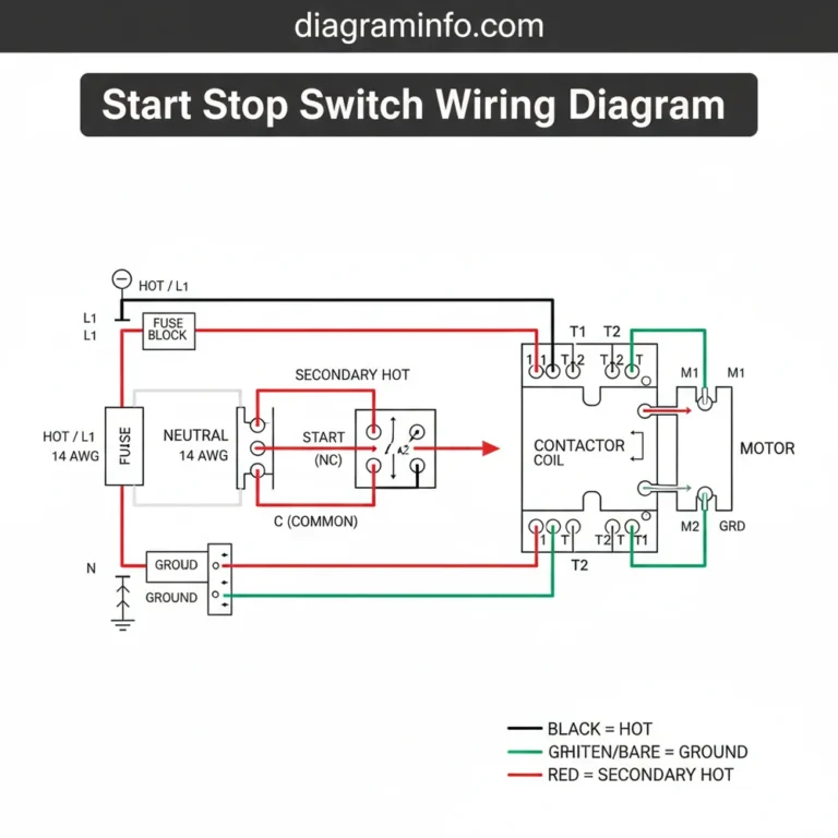 start stop switch wiring diagram diagram with labeled components and explanations
