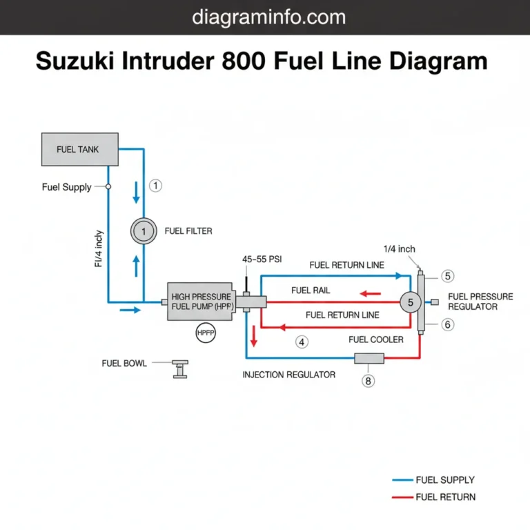 suzuki intruder 800 fuel line diagram diagram with labeled components and explanations