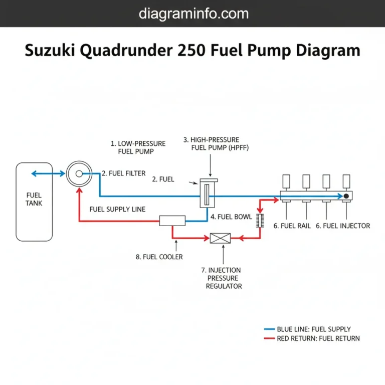 suzuki quadrunner 250 fuel pump diagram diagram with labeled components and explanations