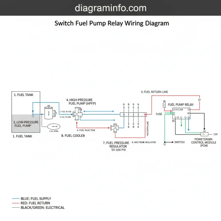 switch fuel pump relay wiring diagram diagram with labeled components and explanations