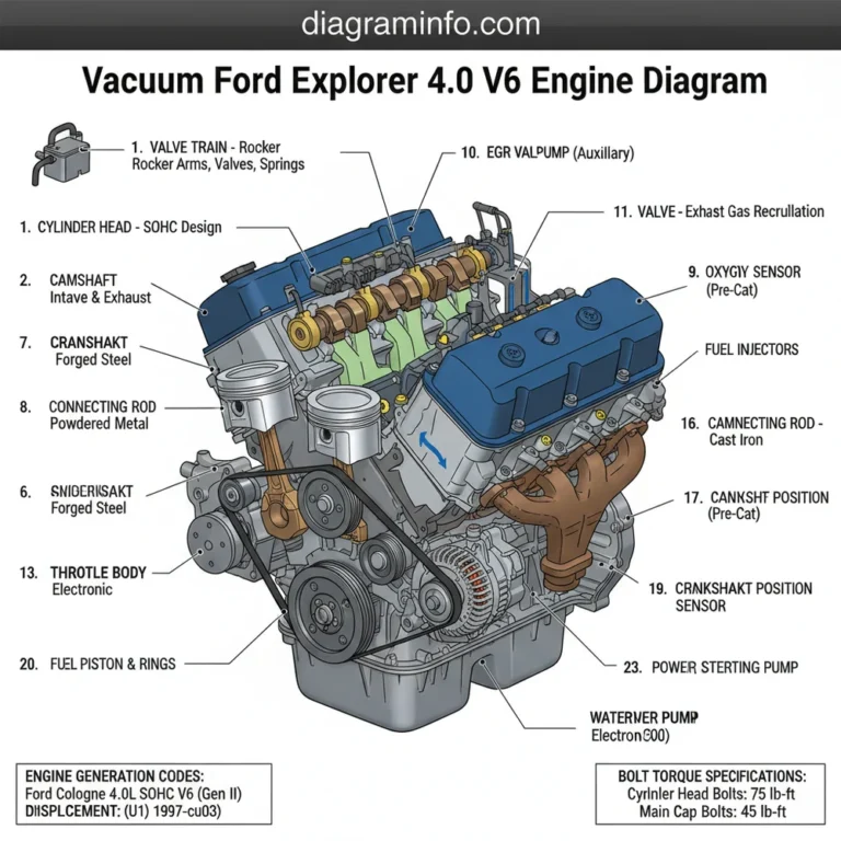 vacuum ford explorer 4.0 v6 engine diagram diagram with labeled components and explanations
