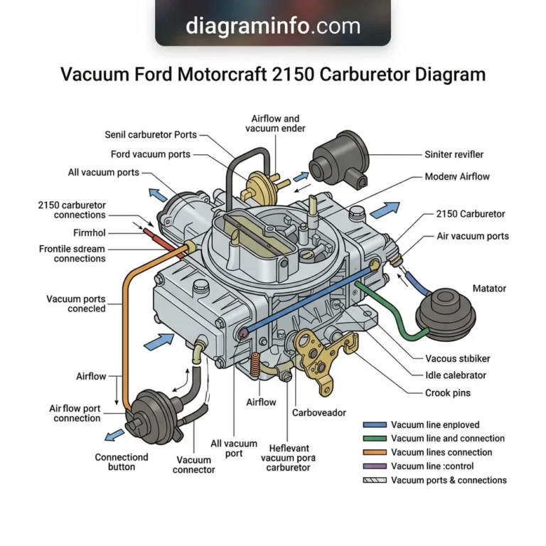 vacuum ford motorcraft 2150 carburetor diagram diagram with labeled components and explanations