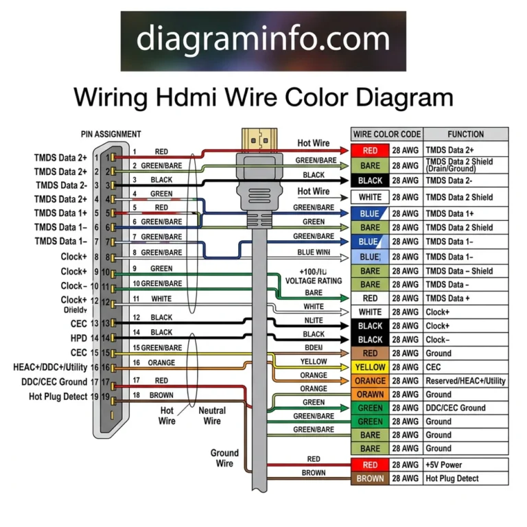 wiring hdmi wire color diagram diagram with labeled components and explanations