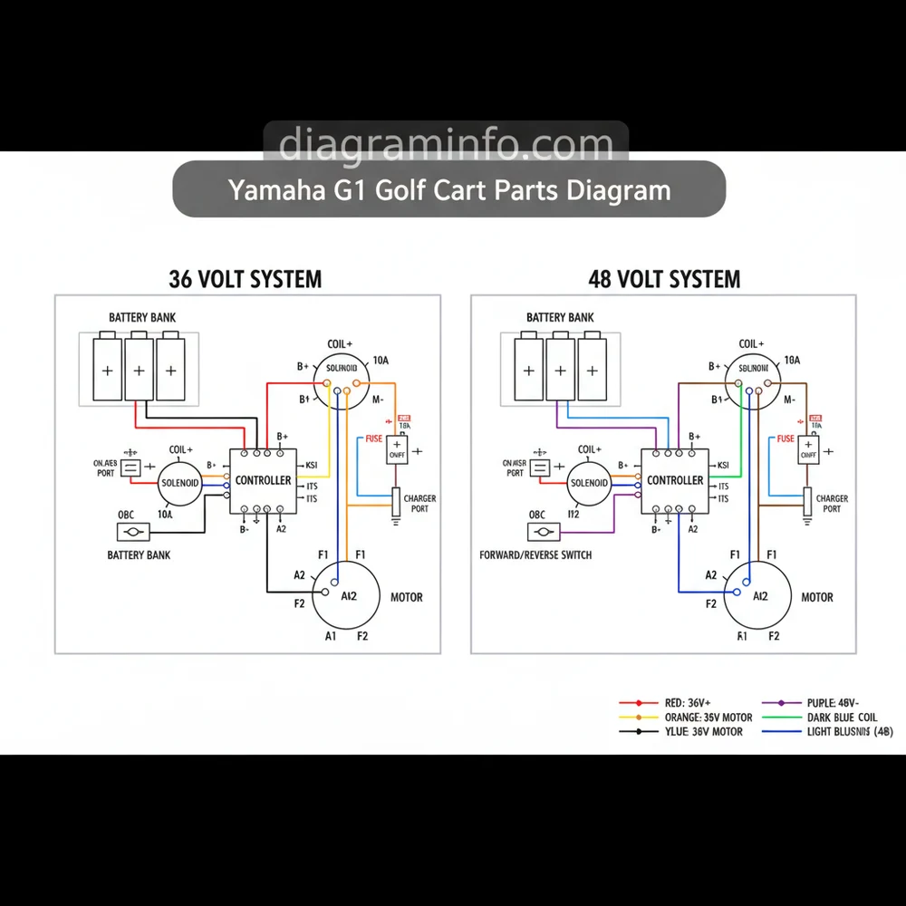 yamaha g1 golf cart parts diagram diagram with labeled components and explanations